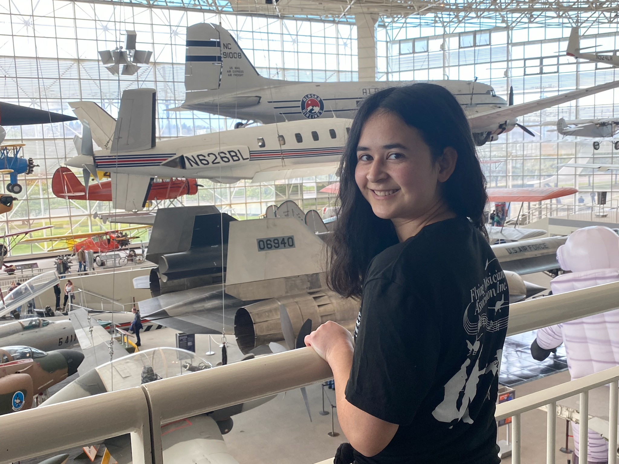 2022 FMA Solo recipient, Jovie, at Museum of Flight